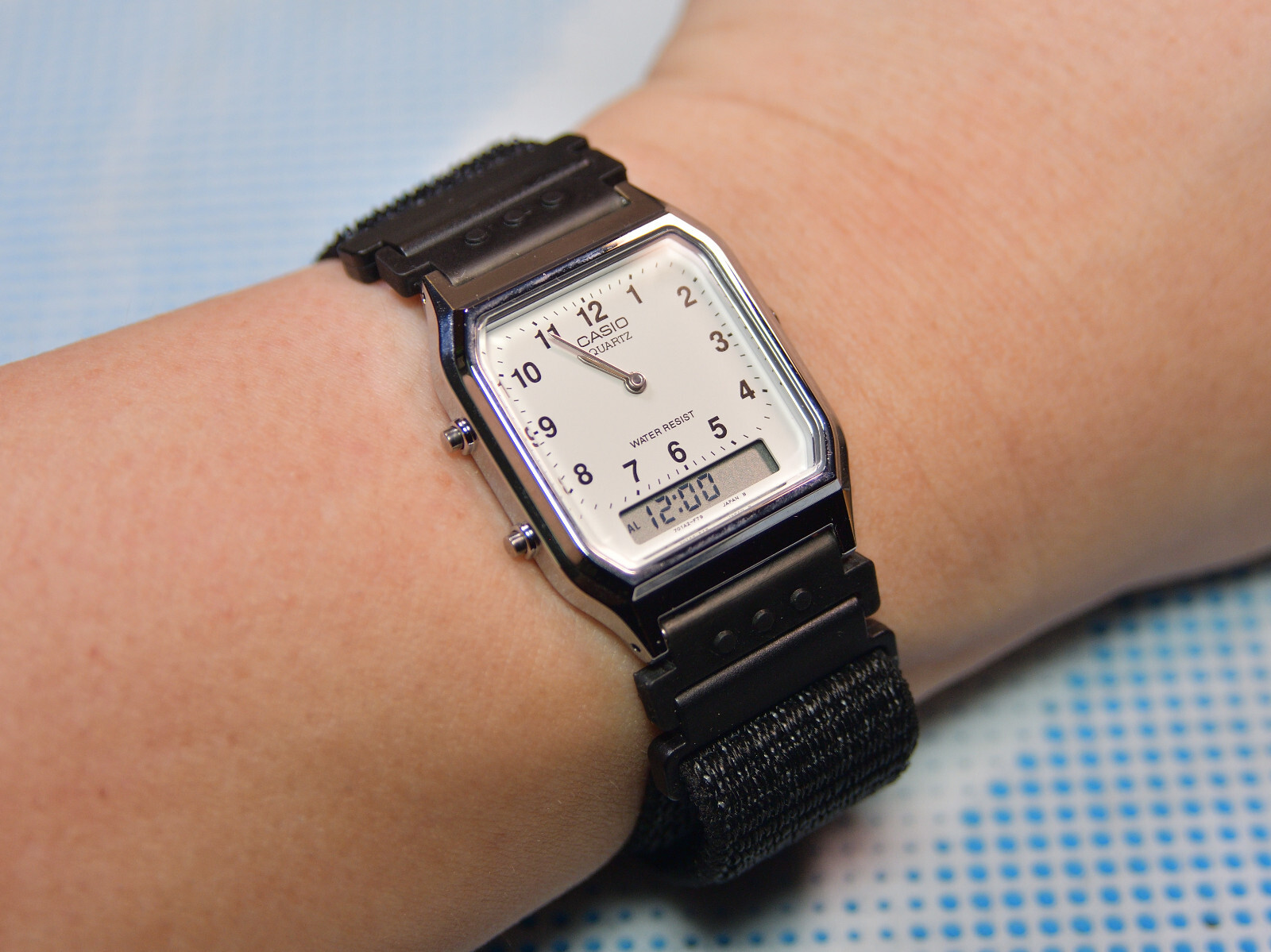 Resin watch strap & watch band adapter for CASIO A168 & AQ230 Slim profile