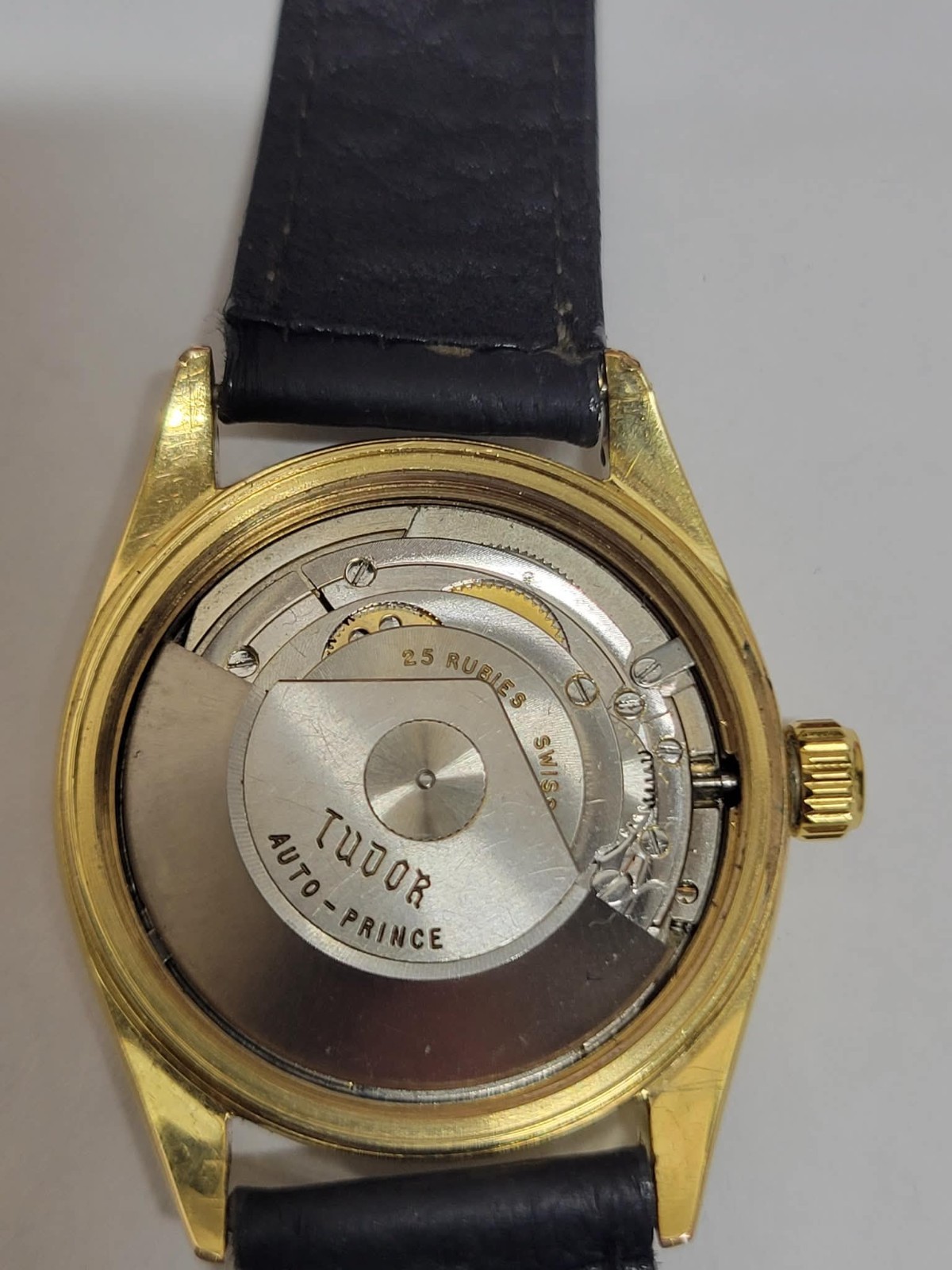 Vintage Tudor Prince Oyster Date Watch 25 Rubies Model 7970 Gold-Capped