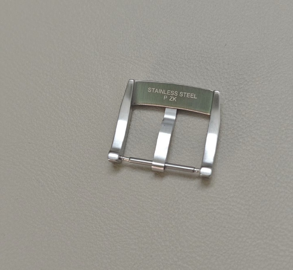Original Longines Spirit 19mm Silver Clasp Buckle For Straps 19mm at Buckle End