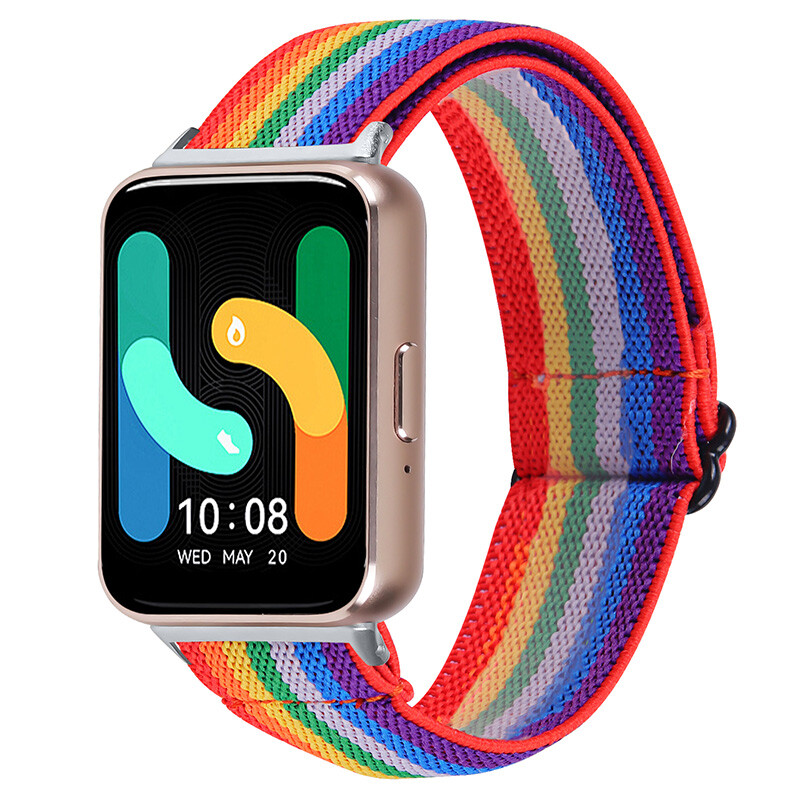 For Samsung Galaxy Fit 3 Bohemia Elastic Nylon Strap Replacement Watch Band