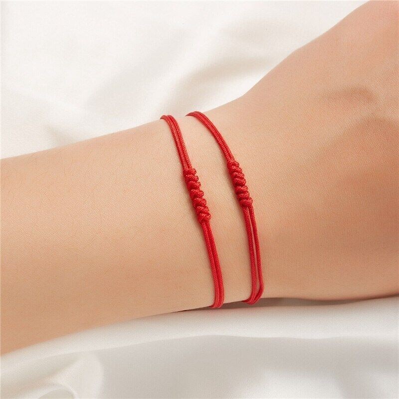 Kabbalah Amulet String bracelet 2pcs Lucky Red Gifts Hot Protection Rope 7 Knots