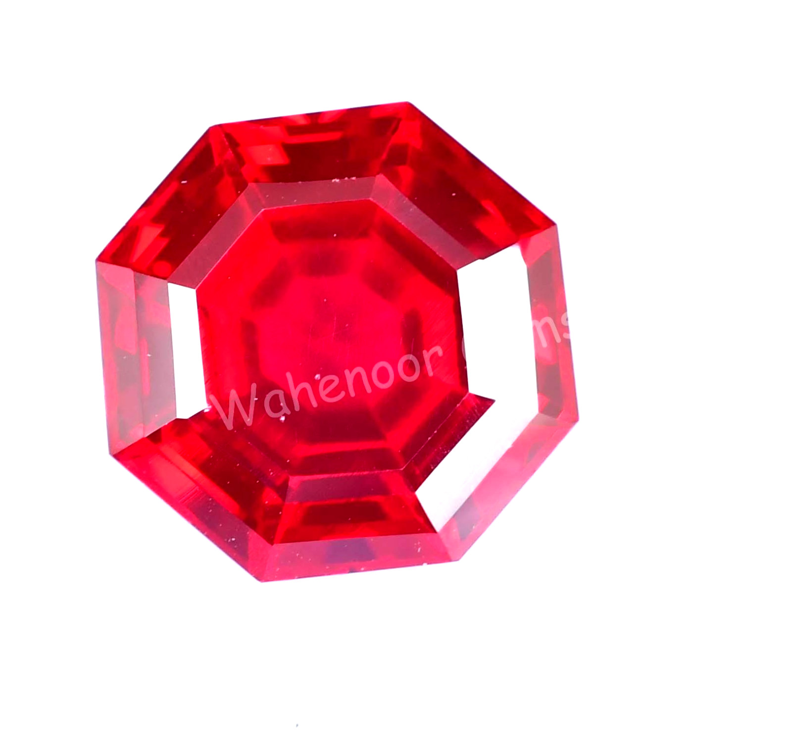 20.00 Ct Natural Blood Red Ruby Hexagon Certified Mozambique Stunning Gemstone