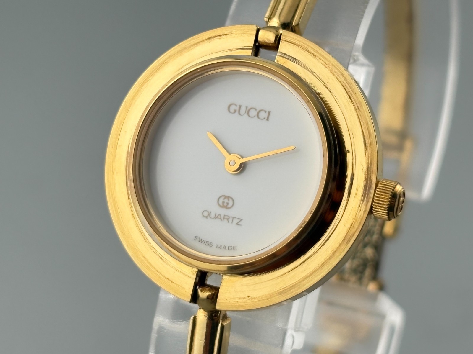 [Good] Gucci Change Bezel 1100-L Women Watch Gold White 11 Colors