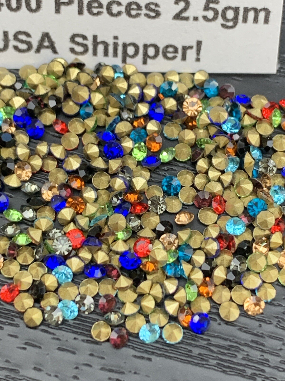 Loose Point Back Rhinestones Lot SS7 2.5 Gms 400 Pcs Mixed Colors Jewelry Repair