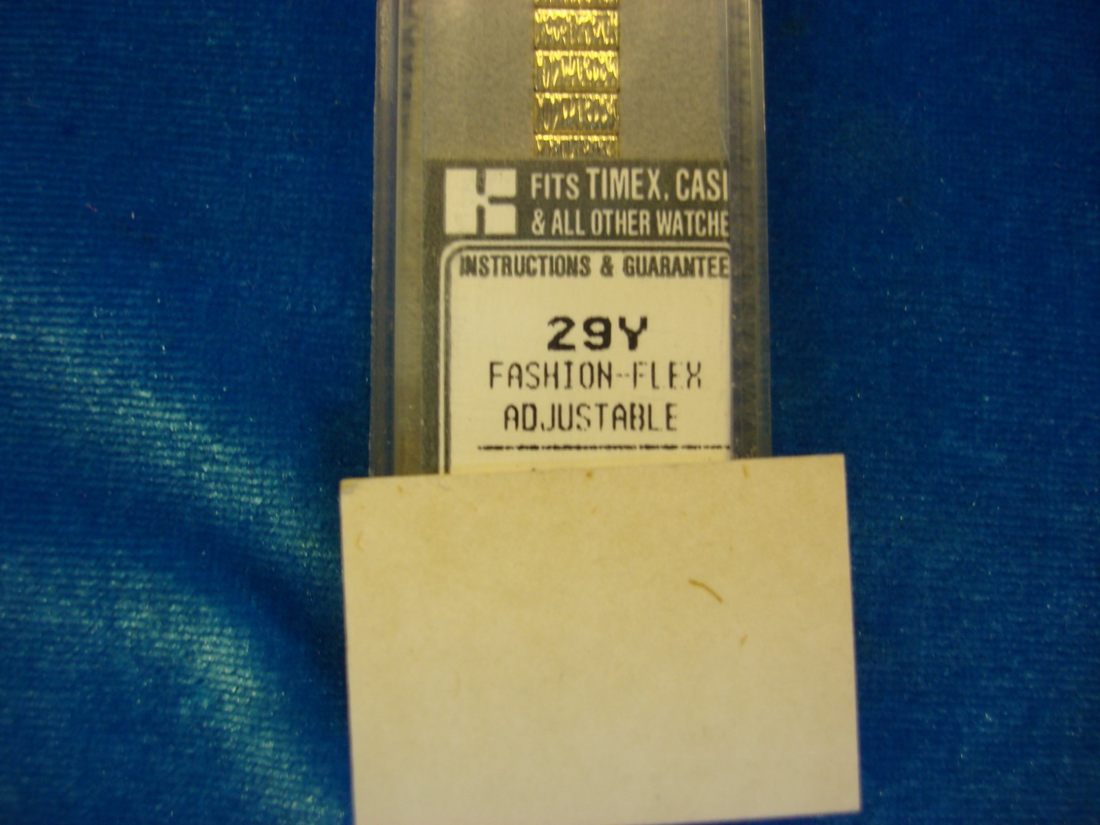 VINT. FLEX-ON BY KREISLER – GOLD TONE STAINLESS WATCH BAND – NOS – 8- 11 MM