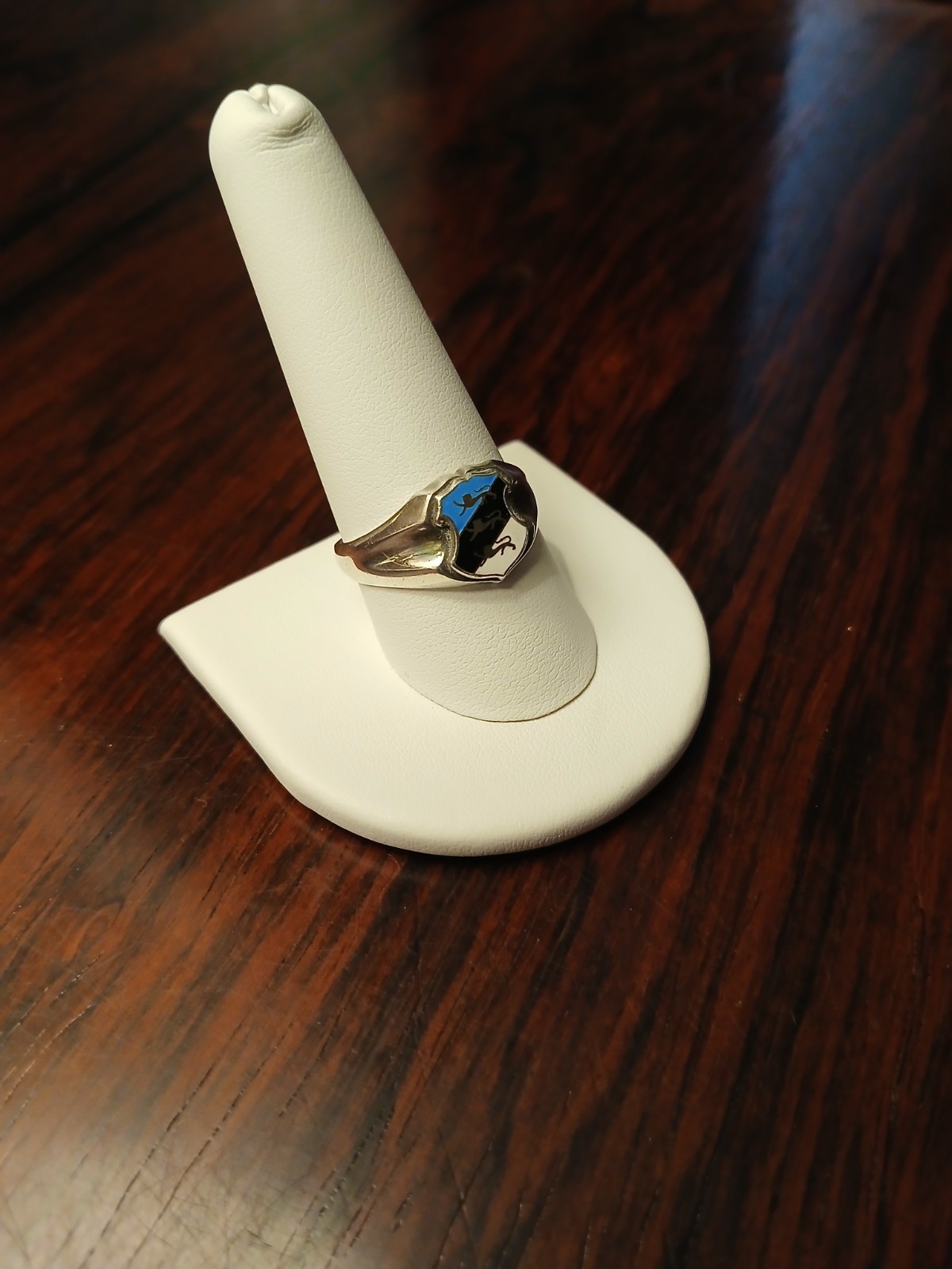 Men’s Sterling Silver Estonia Coat Of Arms Signet Ring Cuff Links Pre Owned 10.5