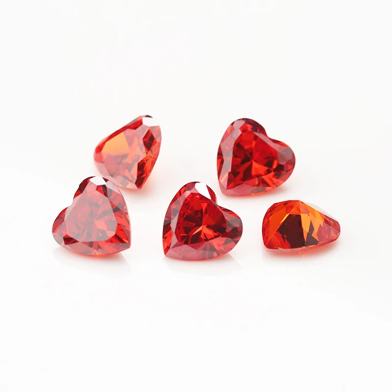 3x3mm~10x10mm Heart Shape Loose Cubic Zirconia Stone 5A CZ Gemstones for Jewelry