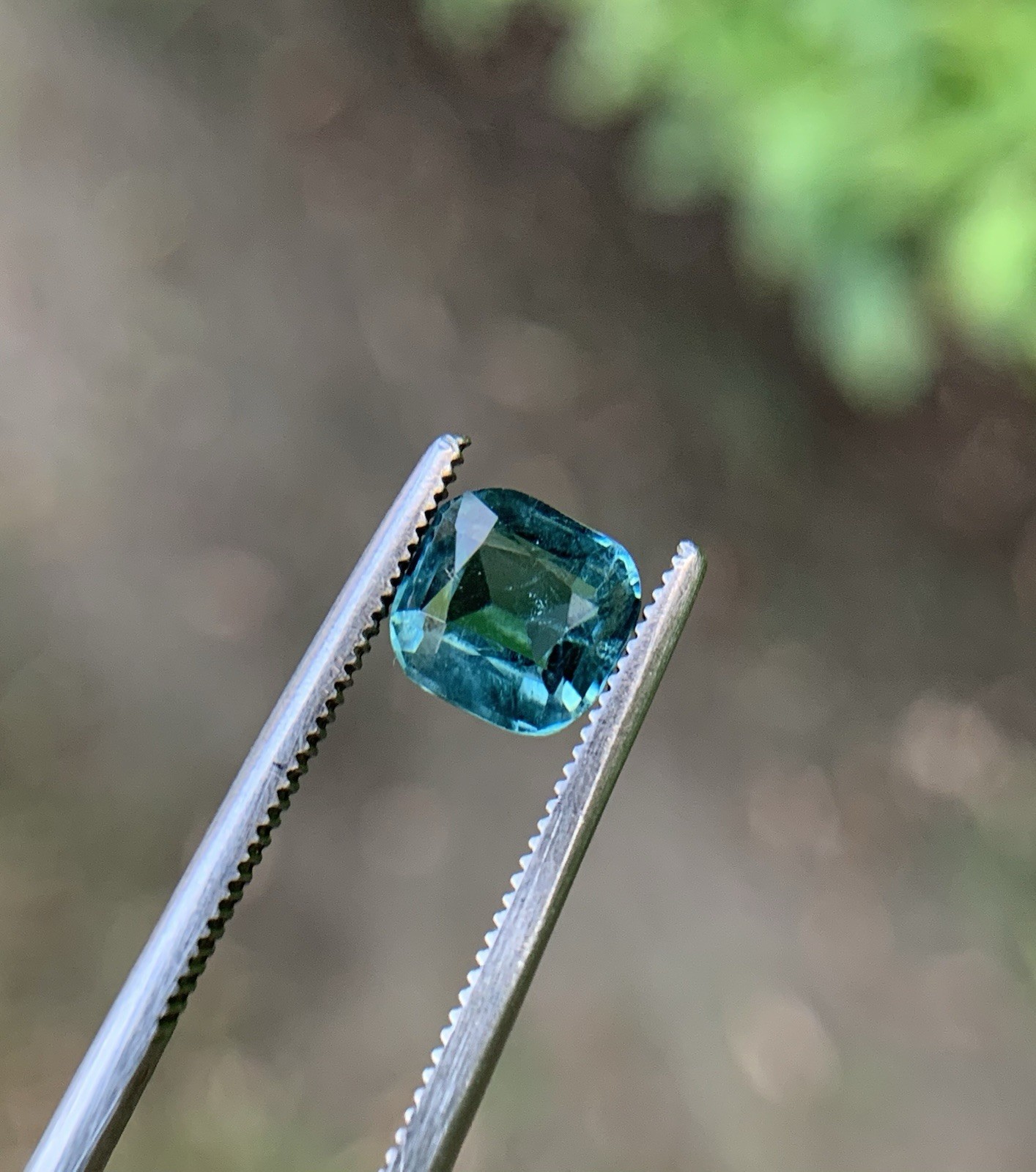 1 Ct Rare Indicolite Tourmaline Ink Blue Cushion Cut Loose Gem 6.25×6.07×3.63 MM