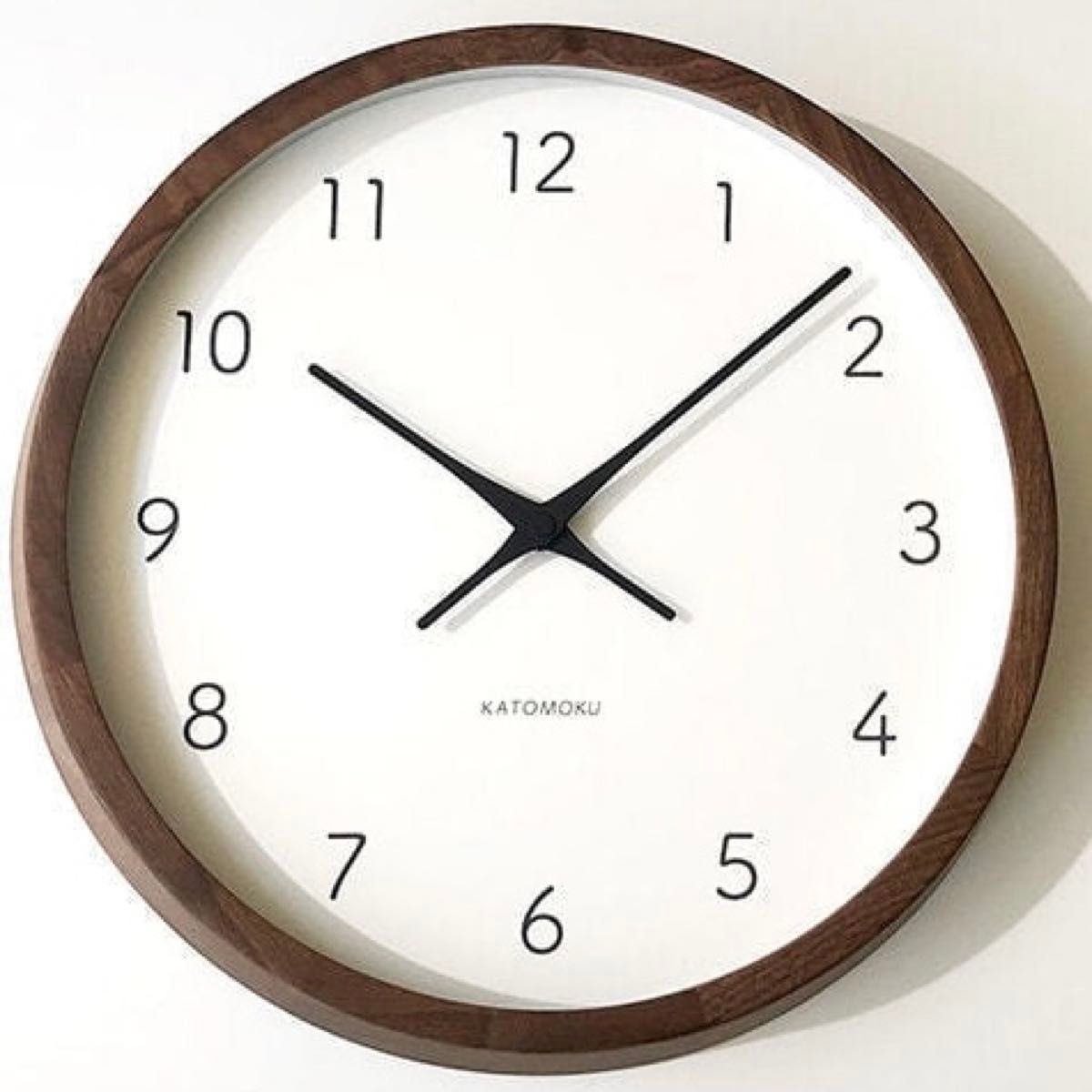 Brand new KATOMOKU Kato Woodworking radio clock walnut Lemnos Scandinavian silen