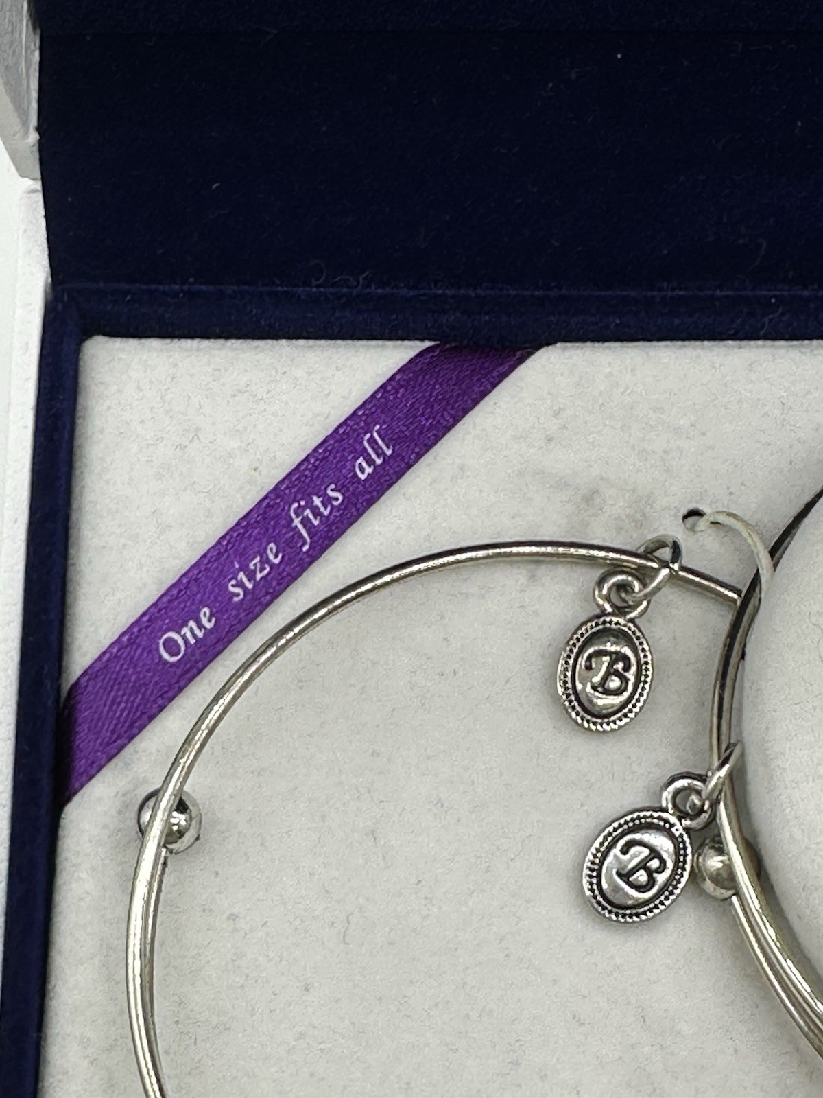 Bella Perlina 3 Piece Bracelet Set Live Laugh Love Silvertone Charms In Box READ