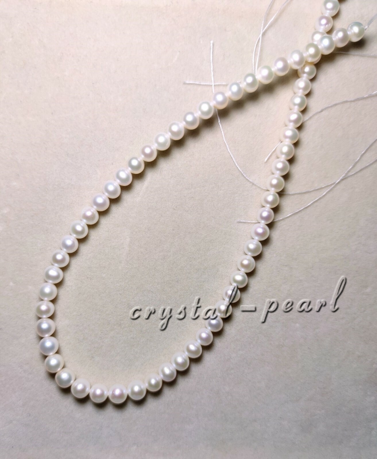 20″ Stunning AAAA 7-8mm real natural Akoya white pearl NECKLACE 14k Gold CLASP