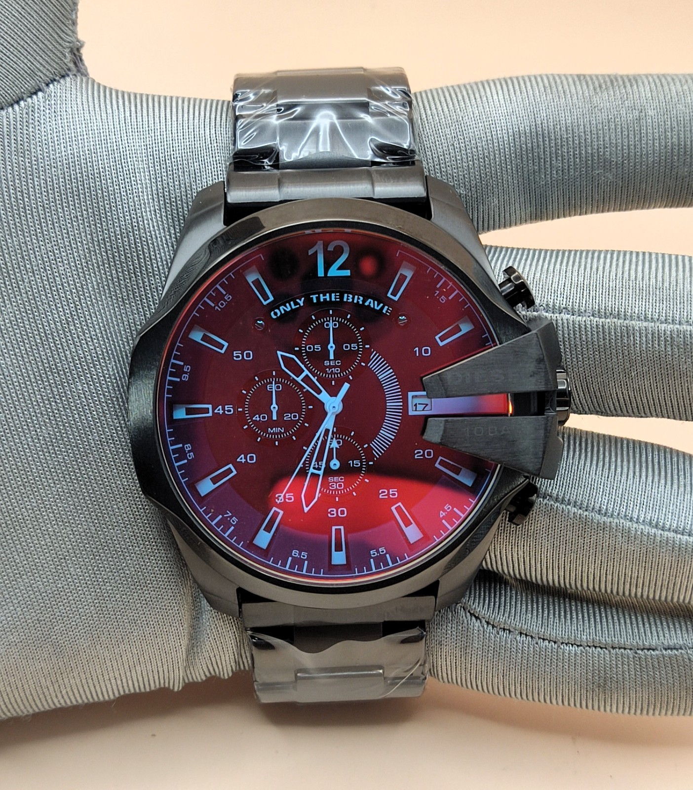 Luxury Diesel Only The Brave 10 Bar Black Dial Refurbished Men’s Wrist Watch