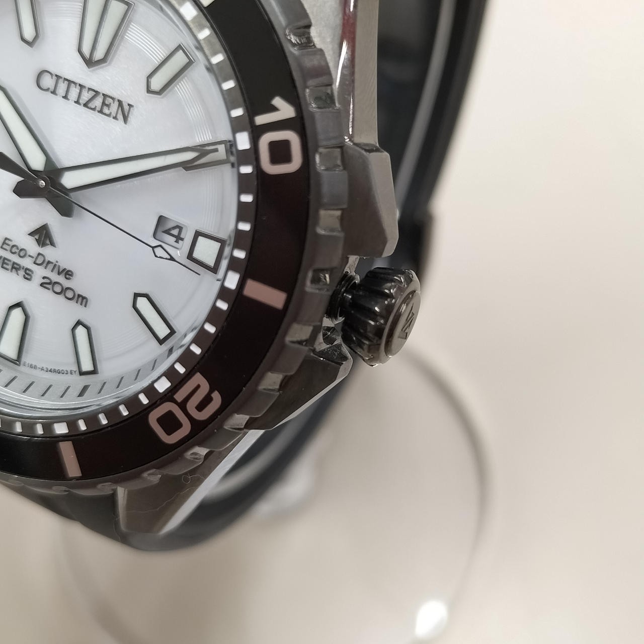 CITIZEN WATCH PROMASTER E168-003FR09 Eco-Drive Quartz Analog Watch Used Japan