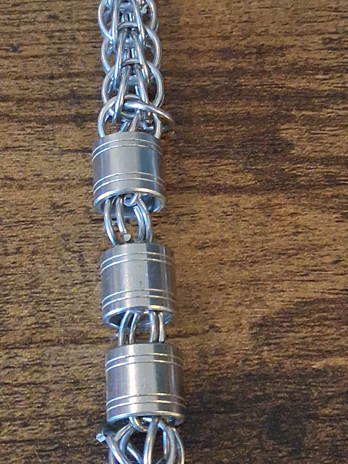 !!! Heavy Metal Necklace Solid Design Unique & Cool Silver Color 173 Grams !!!!