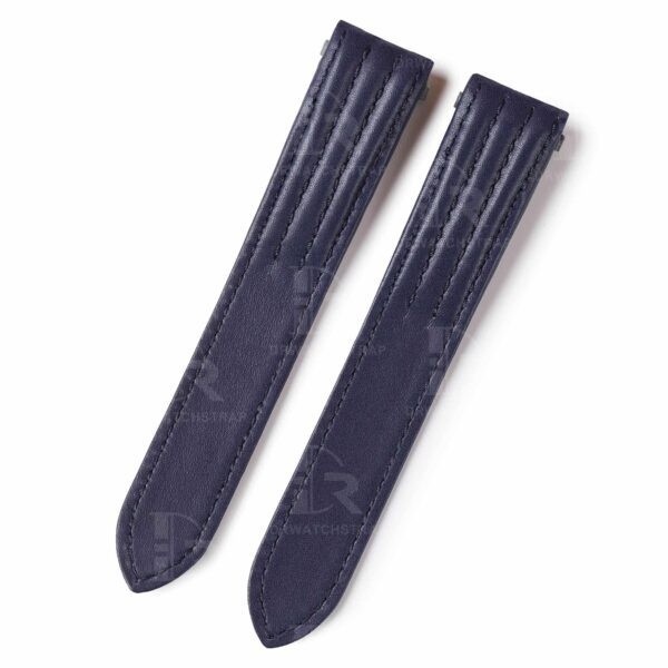 Custom quickswitch calfskin leather strap for Cartier Roadster with grooves