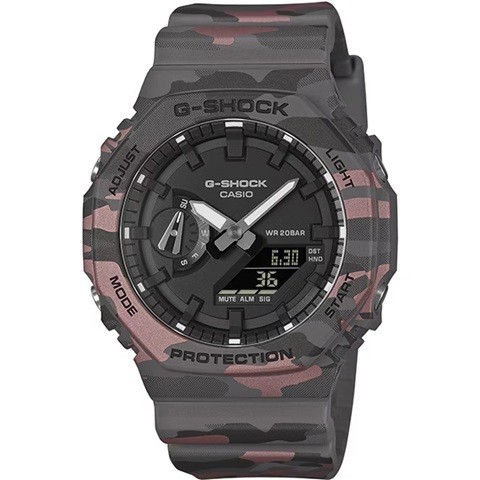 New CASIO G SHOCK GA 2100CM 8AJF Original Camouflage 20 ATM Water Resistant Shoc