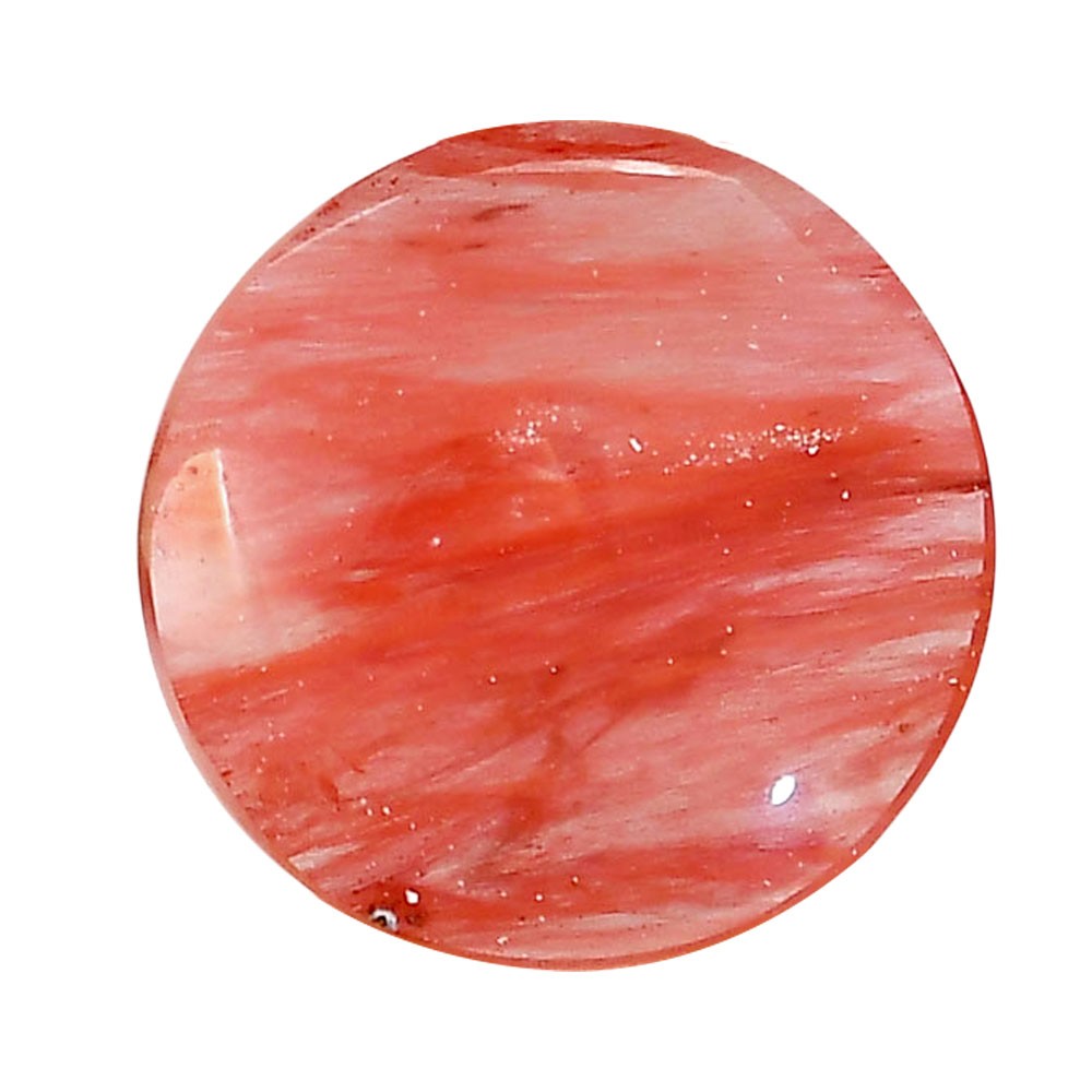 Watermelon Cherry Quartz 24.7×24.8×6.5 mm Round Shape Gemstone LS85-05130