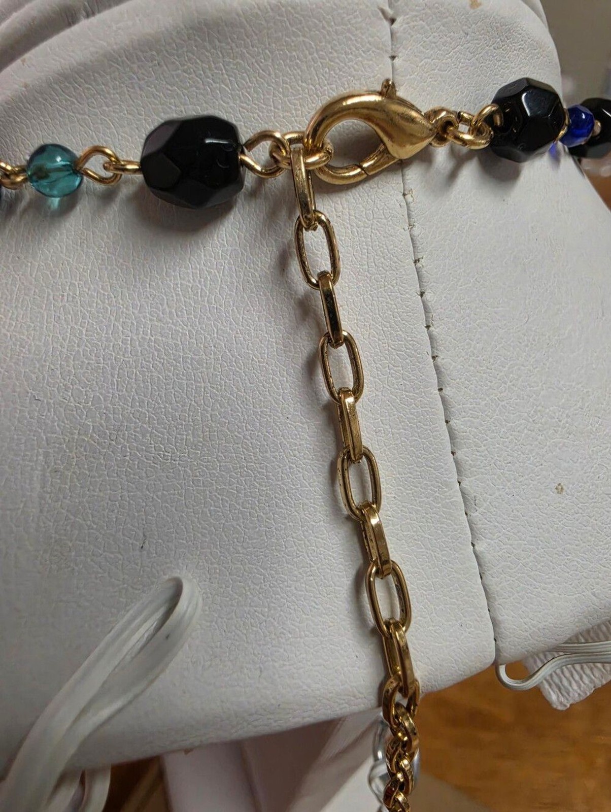 Venetian Style Lamp Work Glass Beaded Renesaissance Revival Style Necklace
