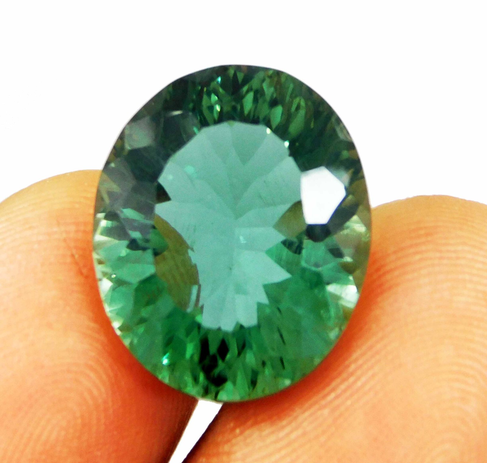 Natural 14.85 Ct Indicolite Blue Tourmaline Oval Cut Certified Loose Gemstone