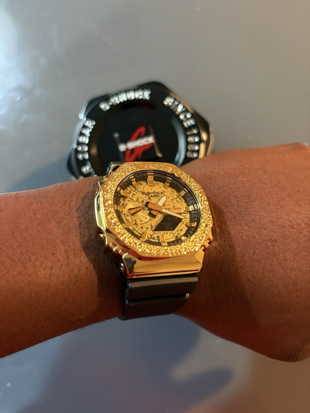 G-Shock Gold & Black Watch ⌚️