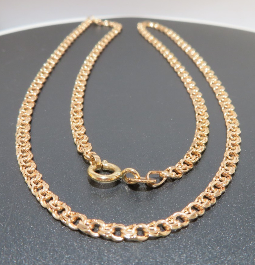 18K ROSE GOLD LINK CHAIN 19″LONG 3.17 MM WIDE 8.65 grams (AI-2732)