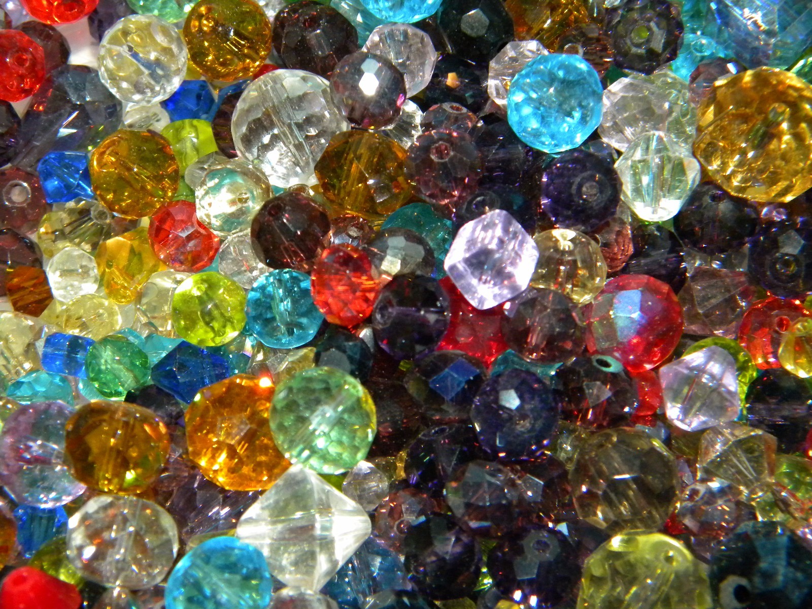 NEW 300/Pc LOT 6mm-10mm RONDELLE GLASS Faceted Czech, AB Beads Mixed colors