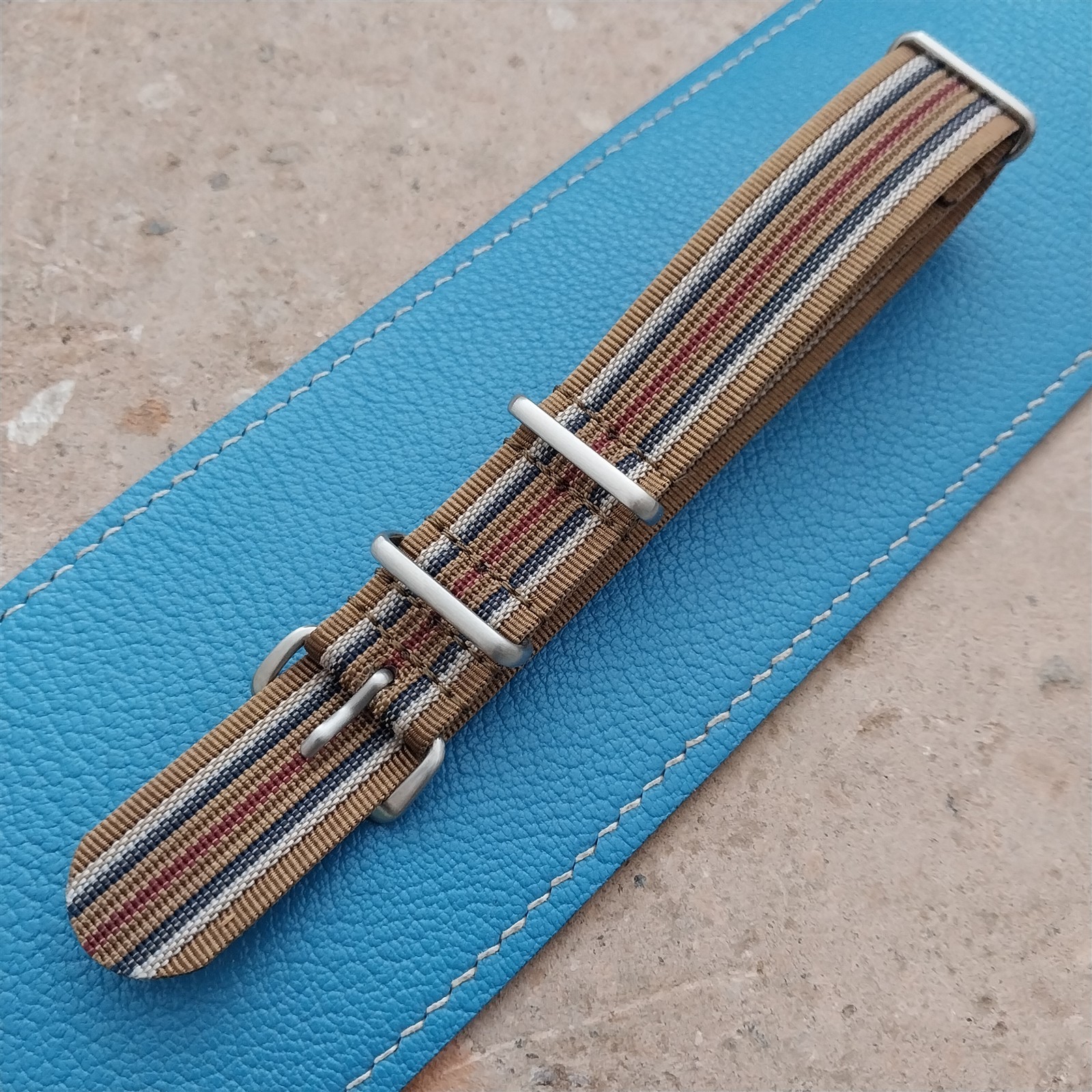 19mm Ribbed Striped Nylon Classic G10 Watch Strap