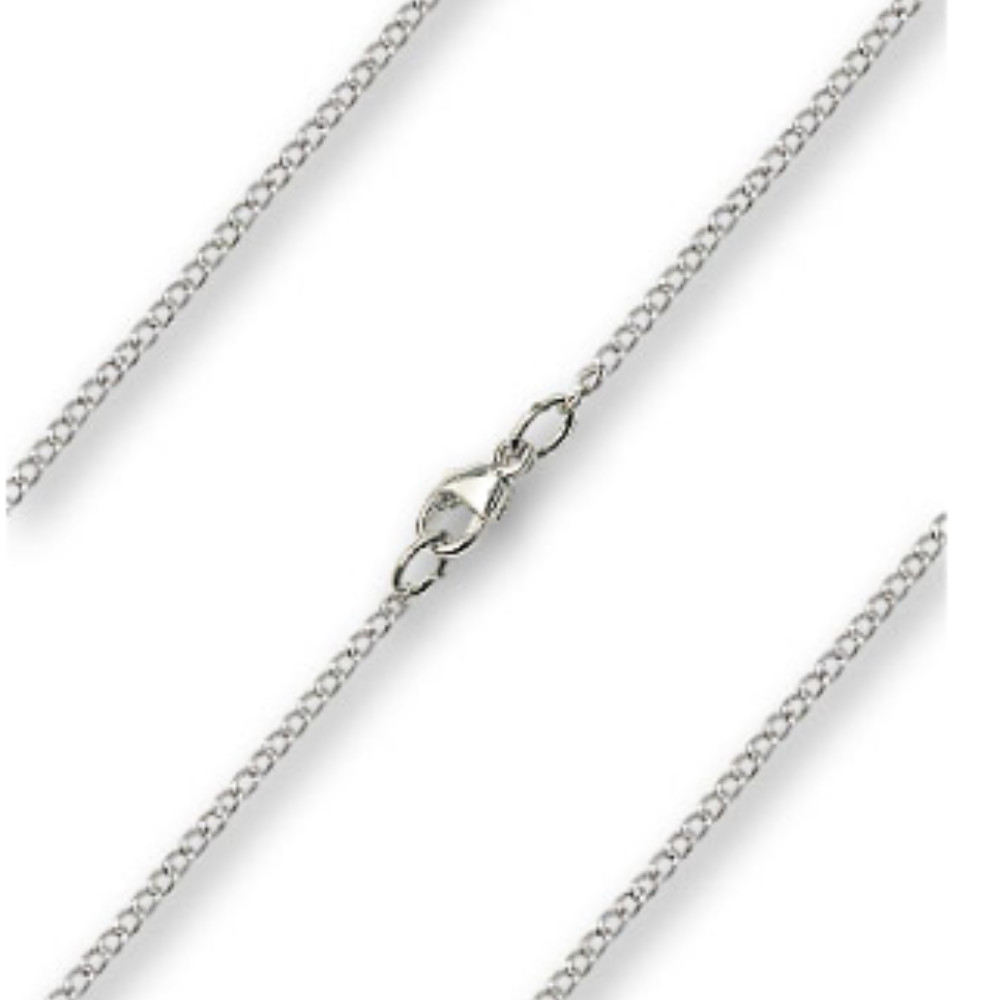 Sterling Silver Saint Theresa Medal Pendant 18″ Lobster Claw Chain Necklace