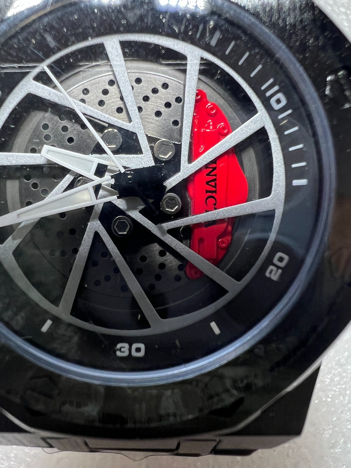 70036 Invicta Speedway Rim Mens 42mm Black Dial Chronograph Steel Bracelet Watch