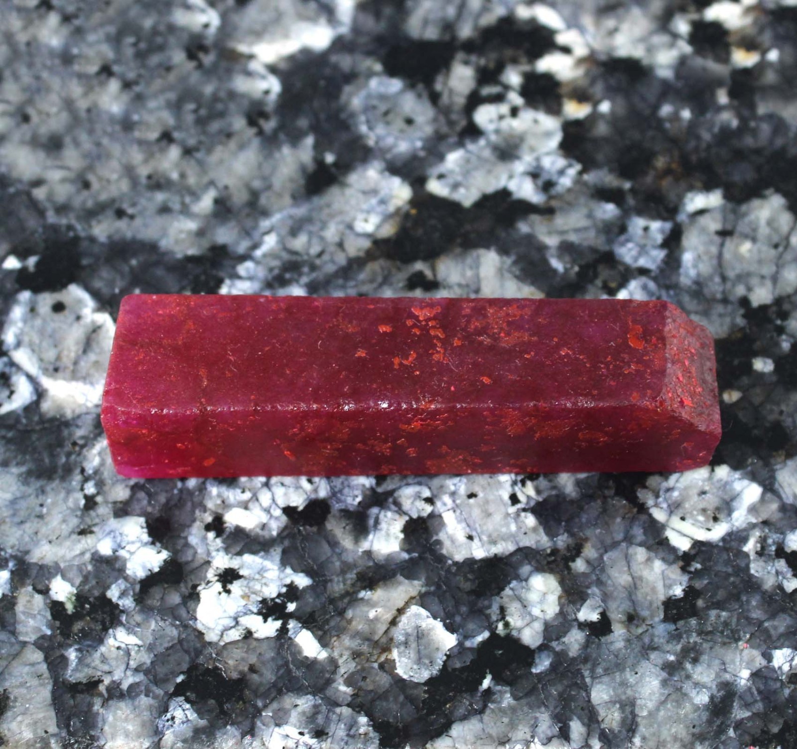 124 Ct Certified Natural Red Ruby Gemstone Slice Rough T36909 Birthday Discount