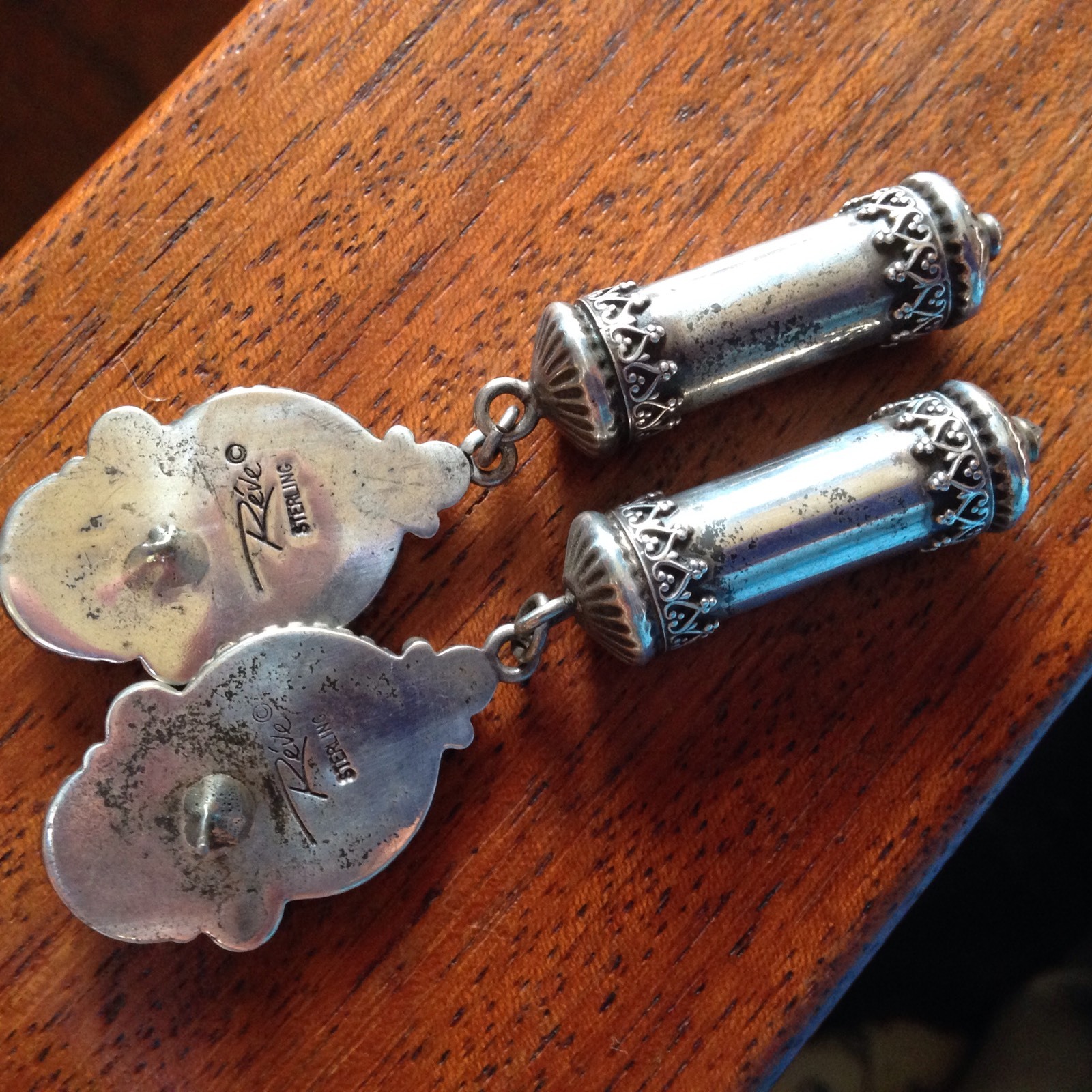 Sterling Silver Lapis Lazuli Angel Skin Coral Rêve Earrings