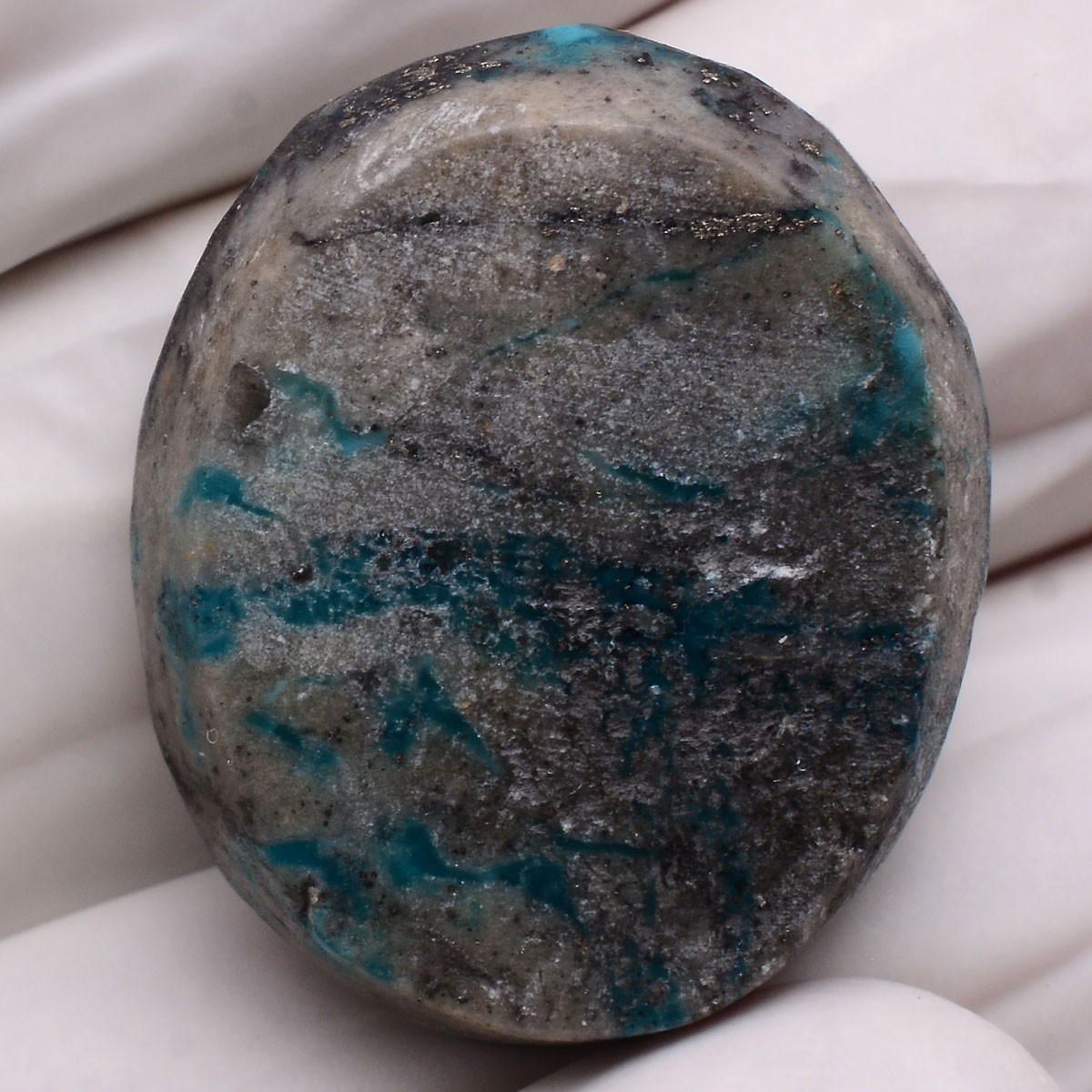 Sky Meets Gold ~ 40.50 Cts Natural Persian Turquoise Top-Grade Cabochon Gemstone