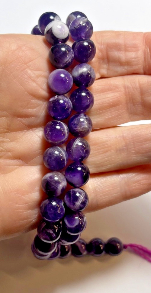 PRETTY COLORFUL CAPE AMETHYST SMOOTH BEADS 10mm 15 INCH Strand BELOW WHOLESALE