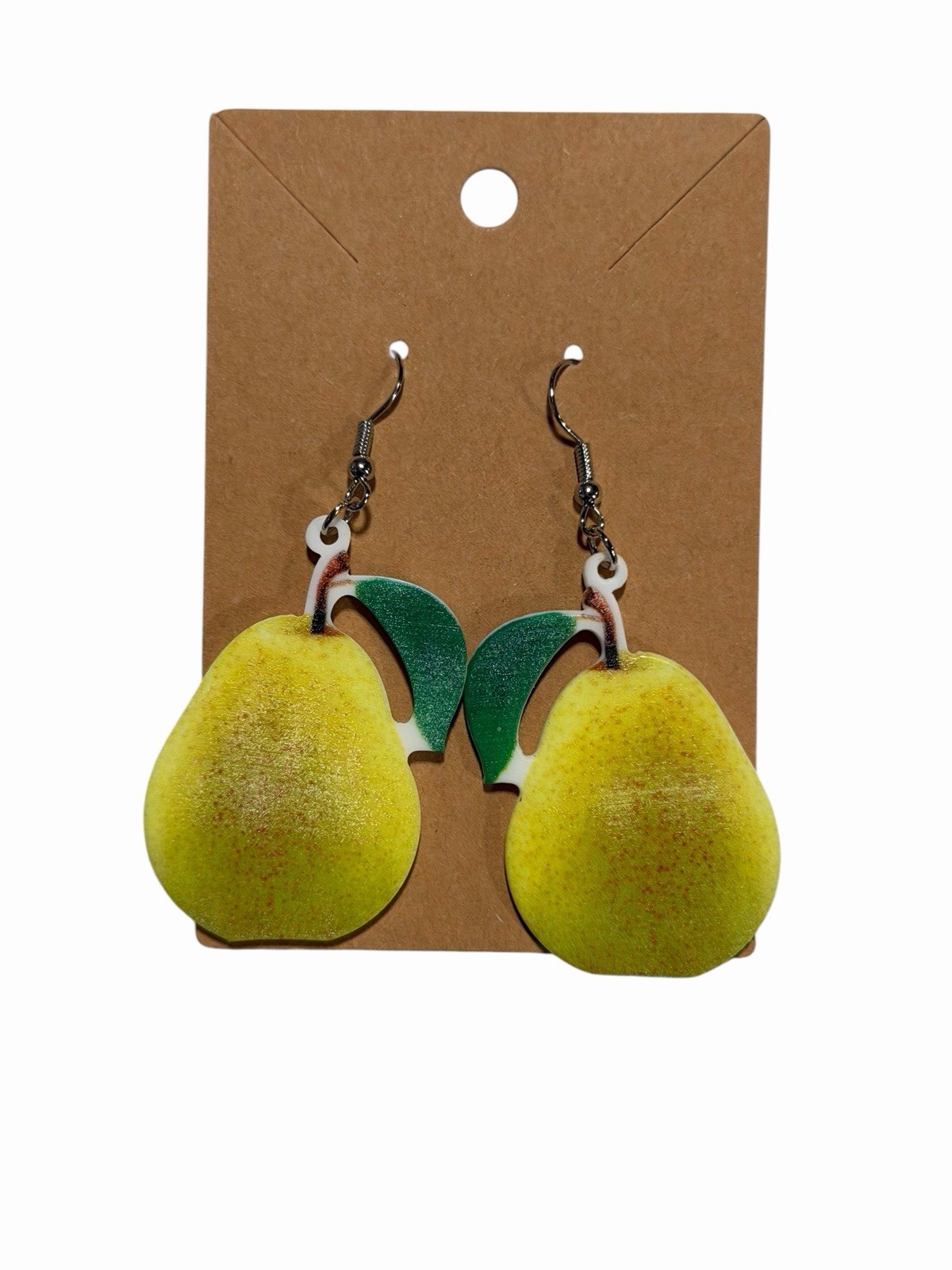 NEW Novelty Fashion EARRINGS pear fruit food