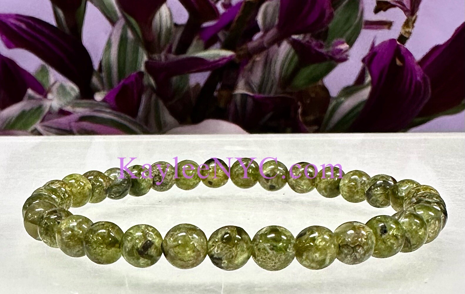 Wholesale 6 Pcs Natural Peridot 4mm 7.5” Crystal Stretch Bracelet