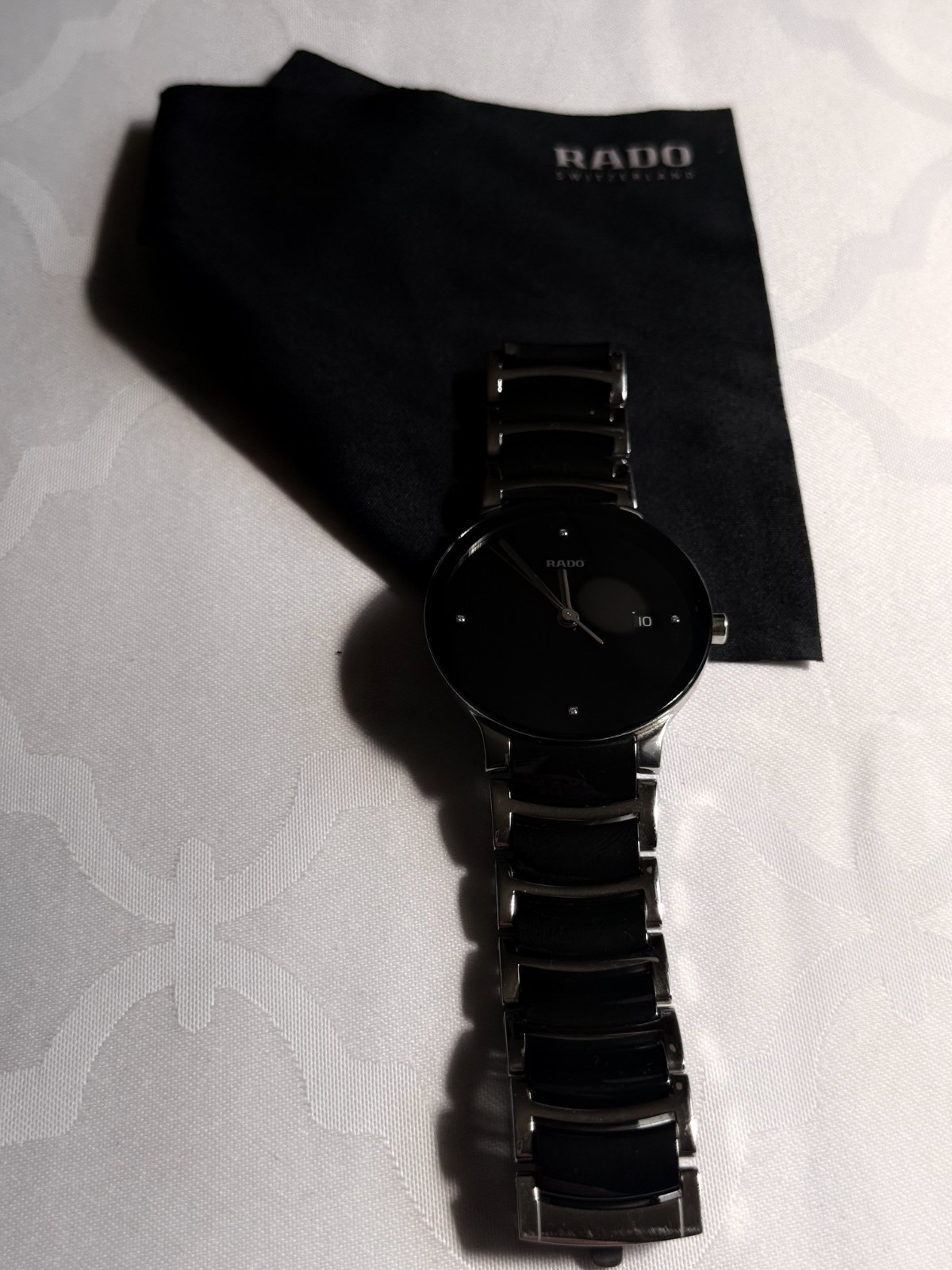 Rado Centrix Diamonds – Black Ceramic & Steel – R30929712 – Full Set – 38mm