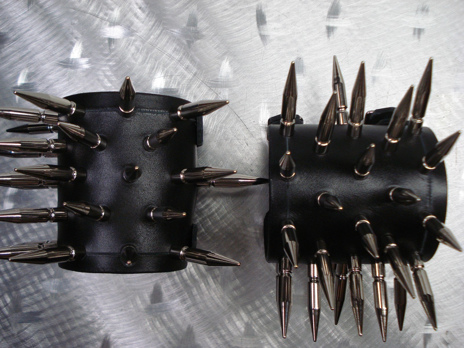 LEATHER SPIKED BRACELET. DEATH GRIND (MDLB0213)….. BURN VICTIM’S