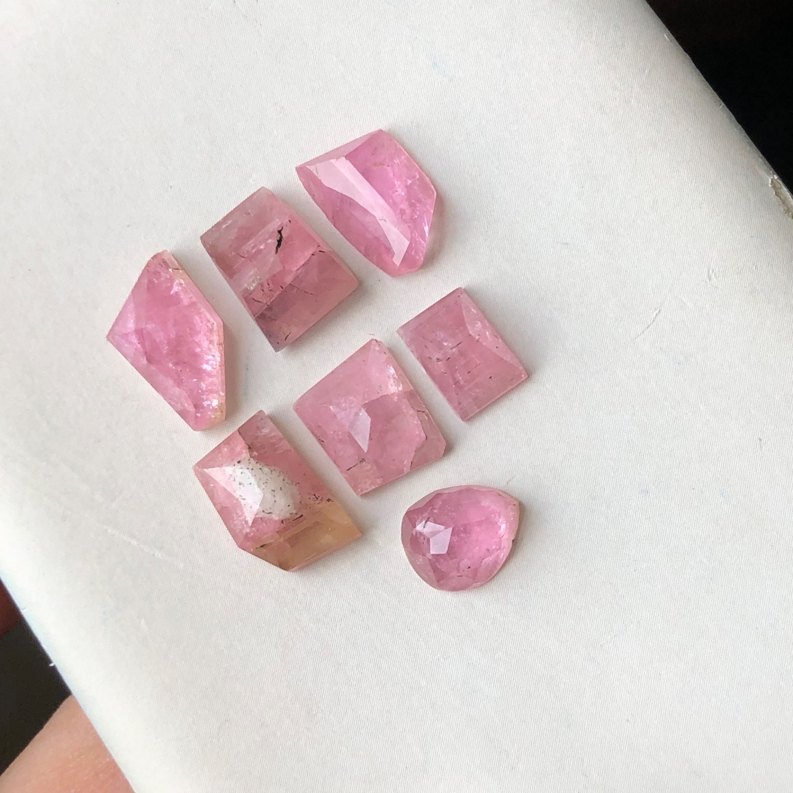 18 carat natural mixed shape tourmaline rosecut 9 to 13.5mm Loose Gemstone