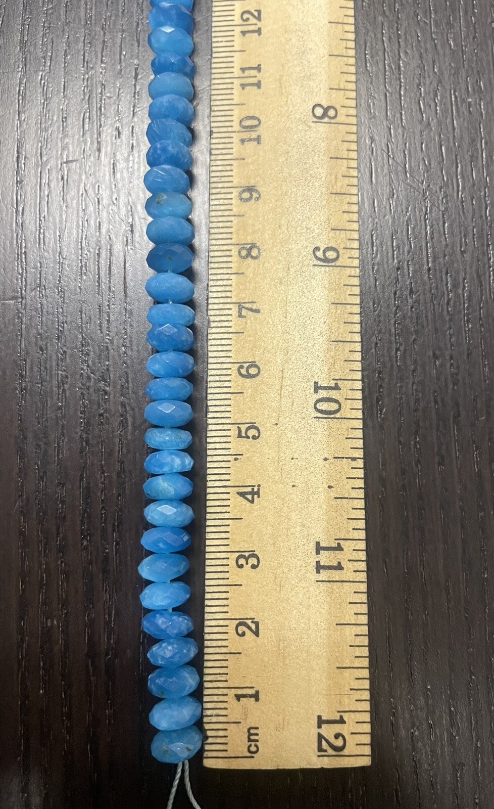 Blue Quartz Beads Roundelle Gemstones Loose 3×7 mm