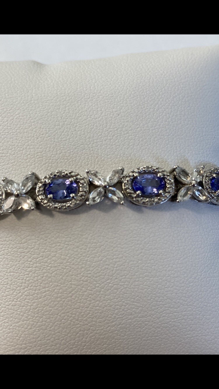 NYC II Tanzanite & White Zircon Bracelet Never Worn