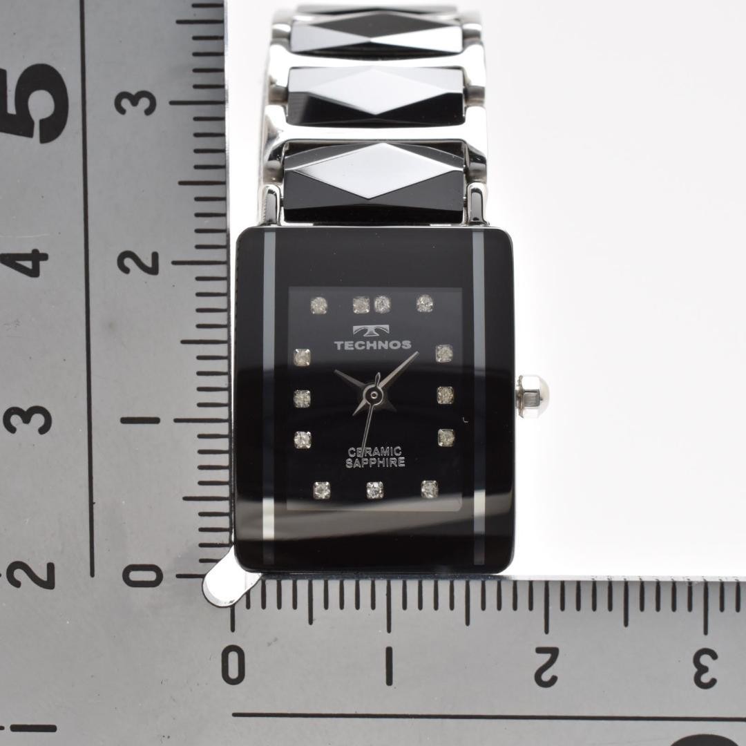 Technos Men’s Black Ceramic Quartz Wristwatch 13P Japan Working 0716195