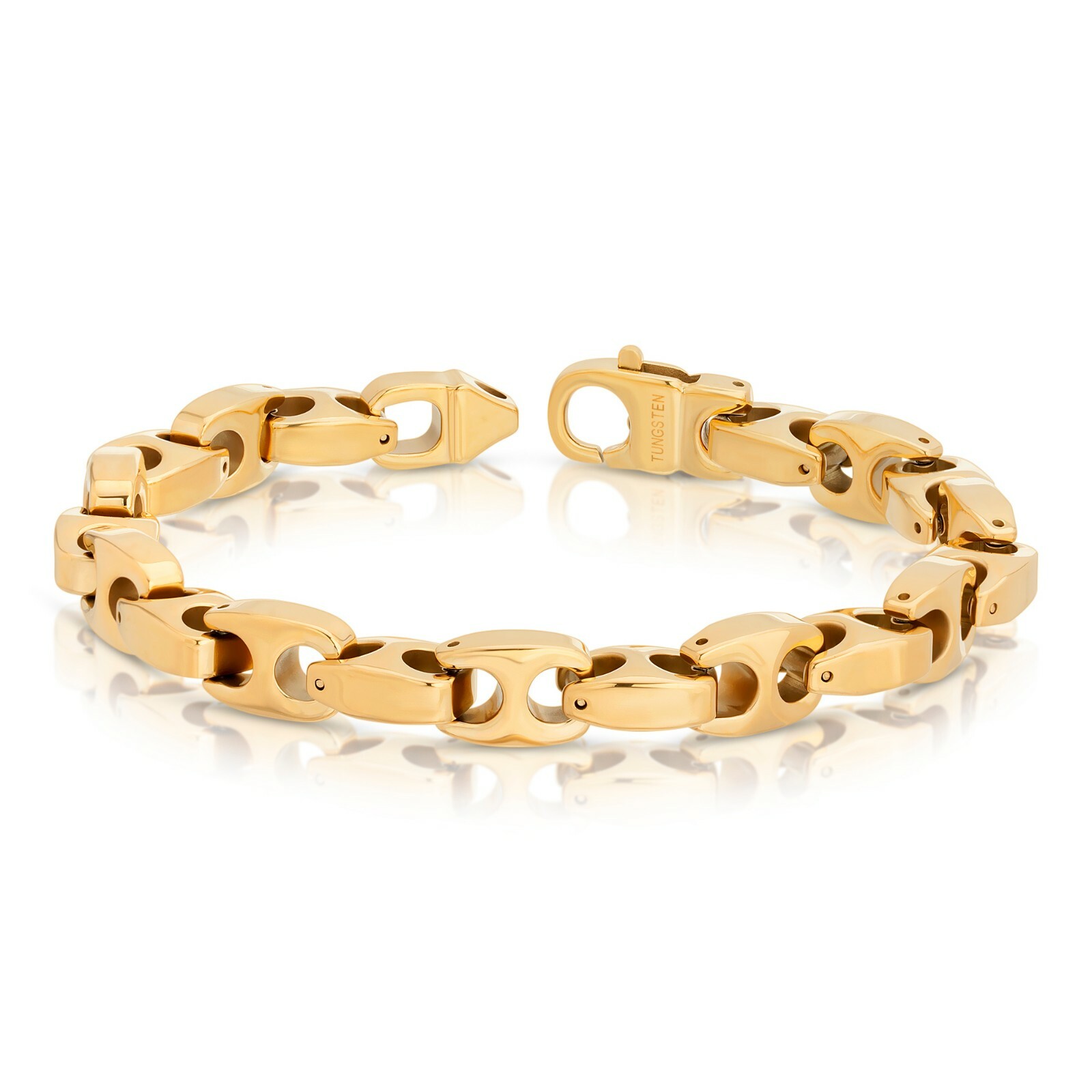 HEAVY 9.5mm BIKER TUNGSTEN CARBIDE MEN’S CHAIN (TUC 002) GOLD – FREE SHIPPING!