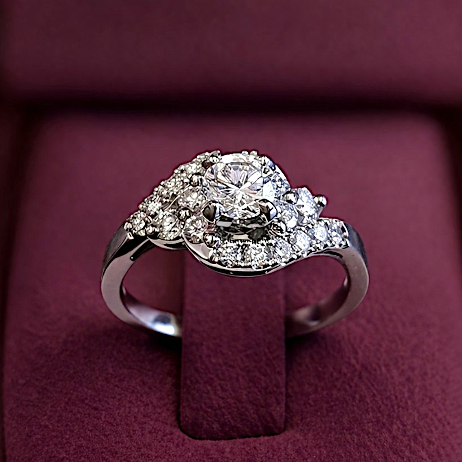 Diamond Engagement Ring 14k White Gold IGI Certified Lab Grown 2.75 Ct Round Cut