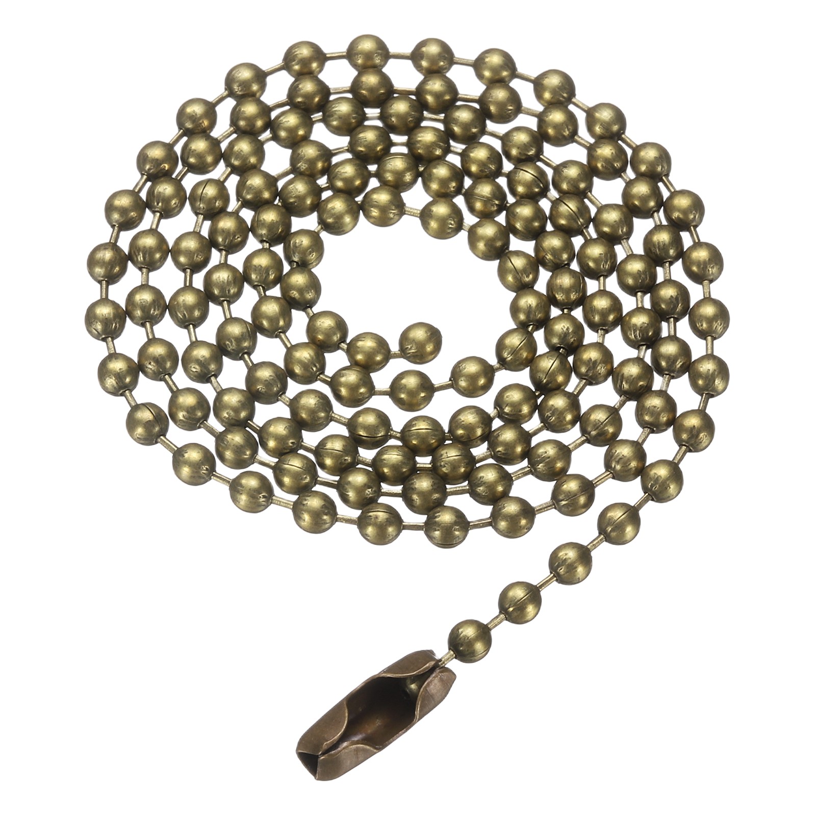 Stainless Steel Ball Chain 2.4mm Dia 21.7″ Length Round Bead Necklace Bronze