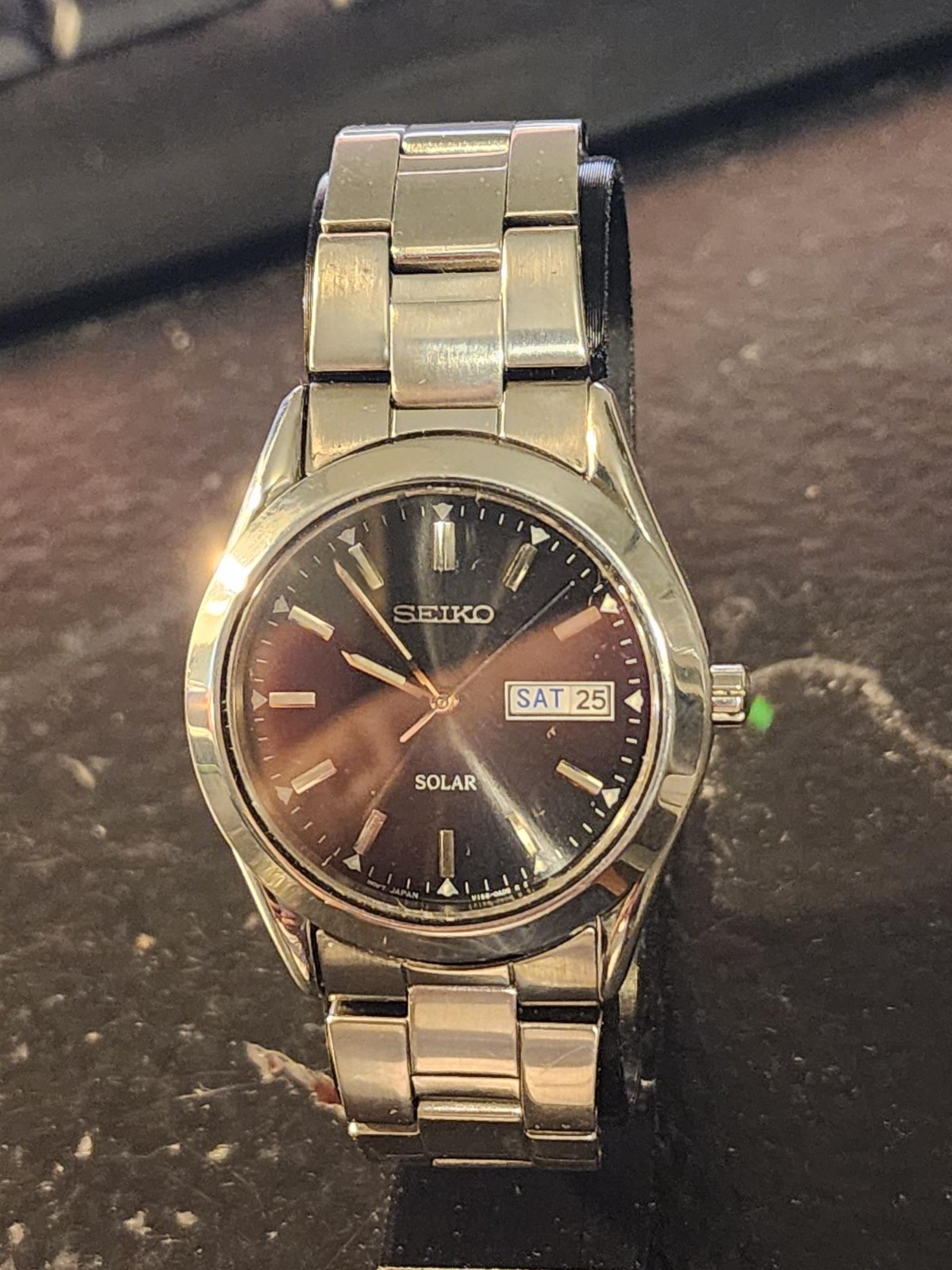 Seiko Essentials Men’s Black Watch – V158-OABO (SAPPHIRE CRYSTAL)