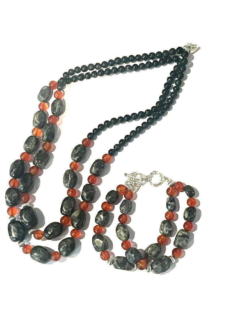 J.C. WALSH NECKLACE / BRACELET SET CONNEMARA MARBLE #338