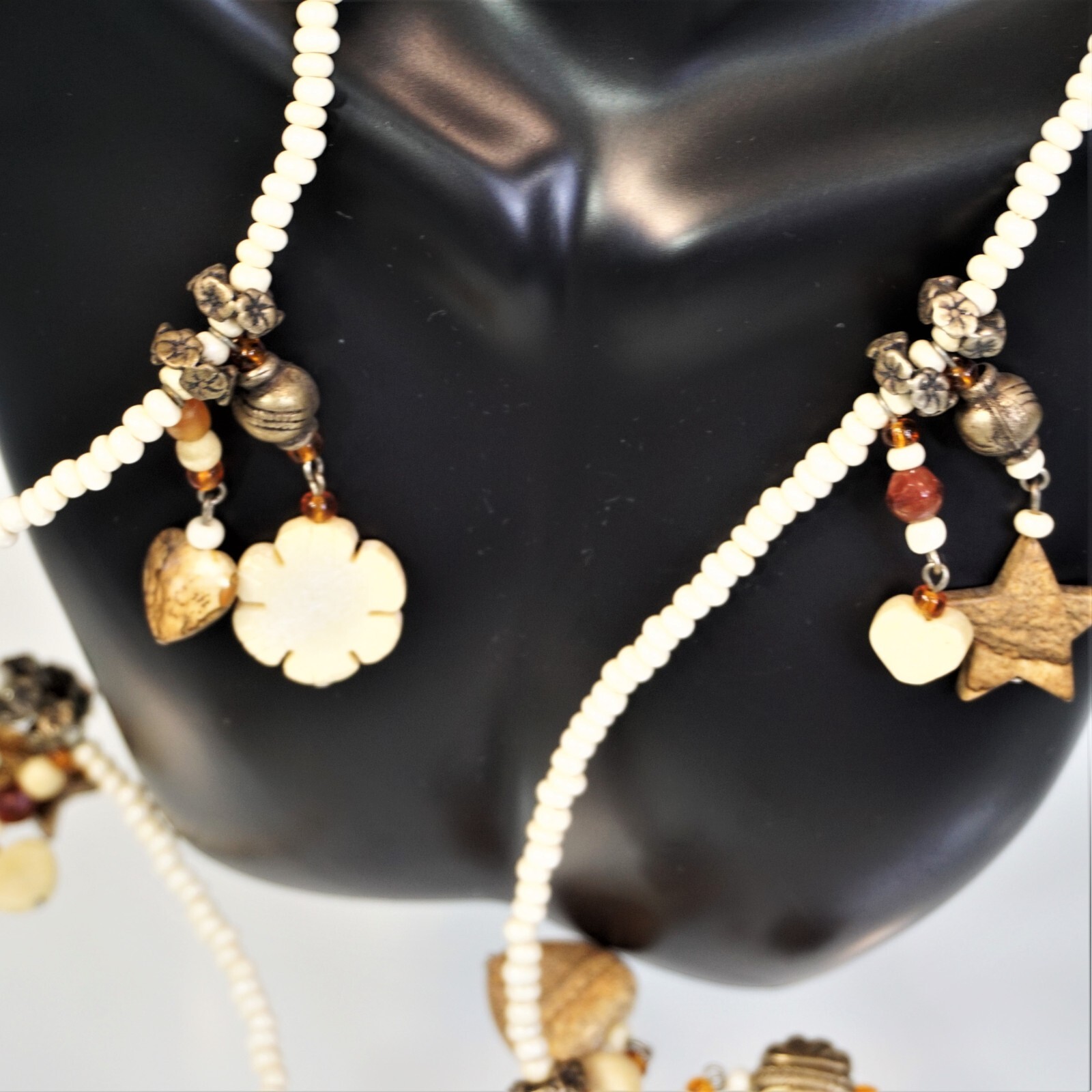 Iris Lane Necklace 1980s Designer Signed One of a Kind Vintage Beach Boho