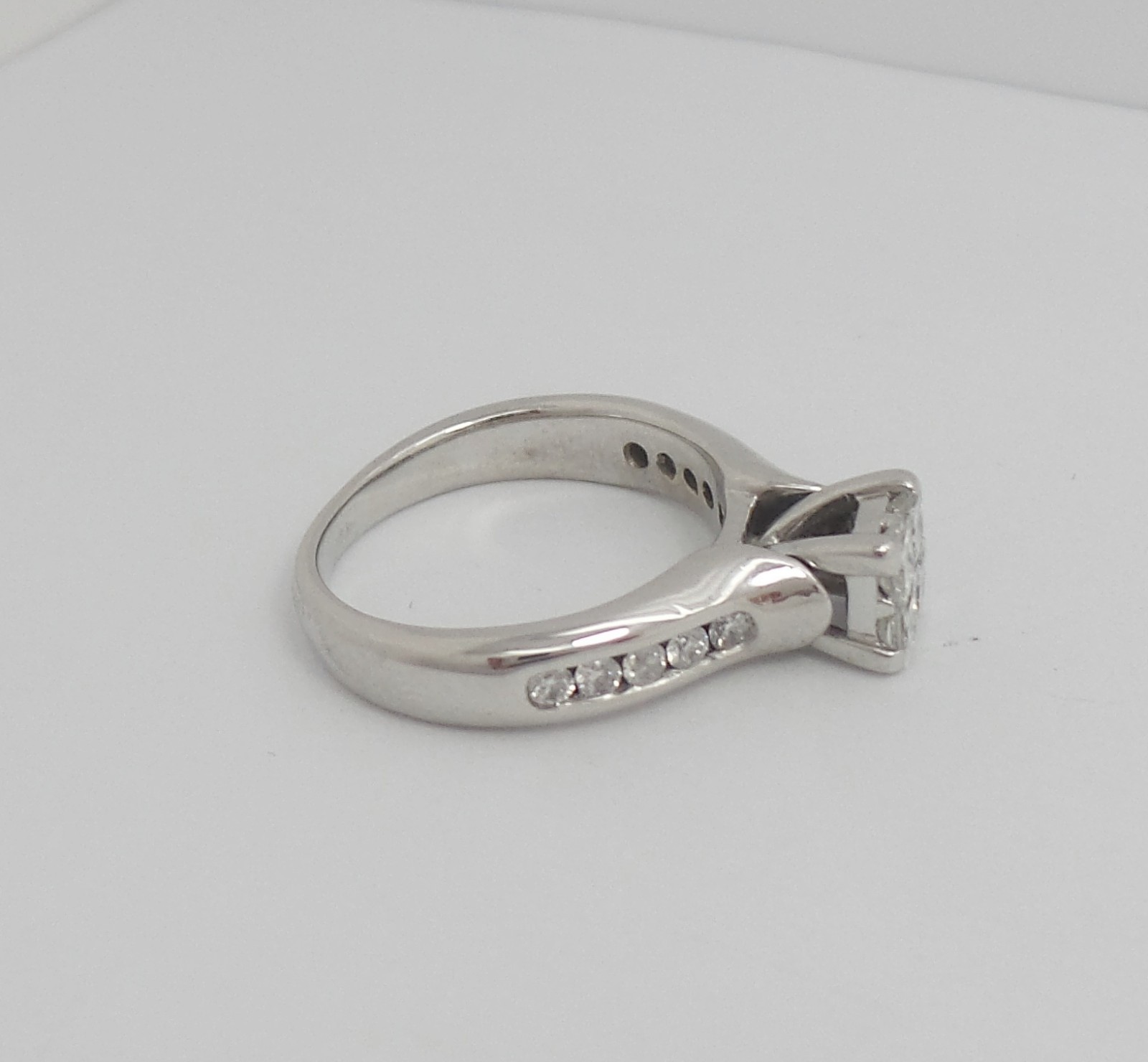 3/4CT Natural Diamond Engagement Anniversary Wedding Ring 14K White Gold Band