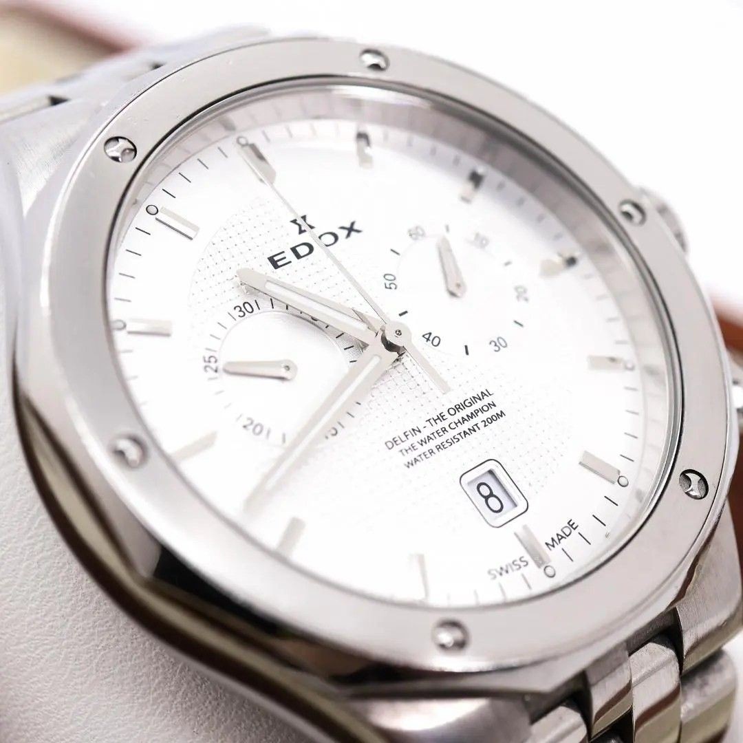 [B1P] EDOX Delfin 200m Chronograph Quartz Men’s Wristwatch [m9r]