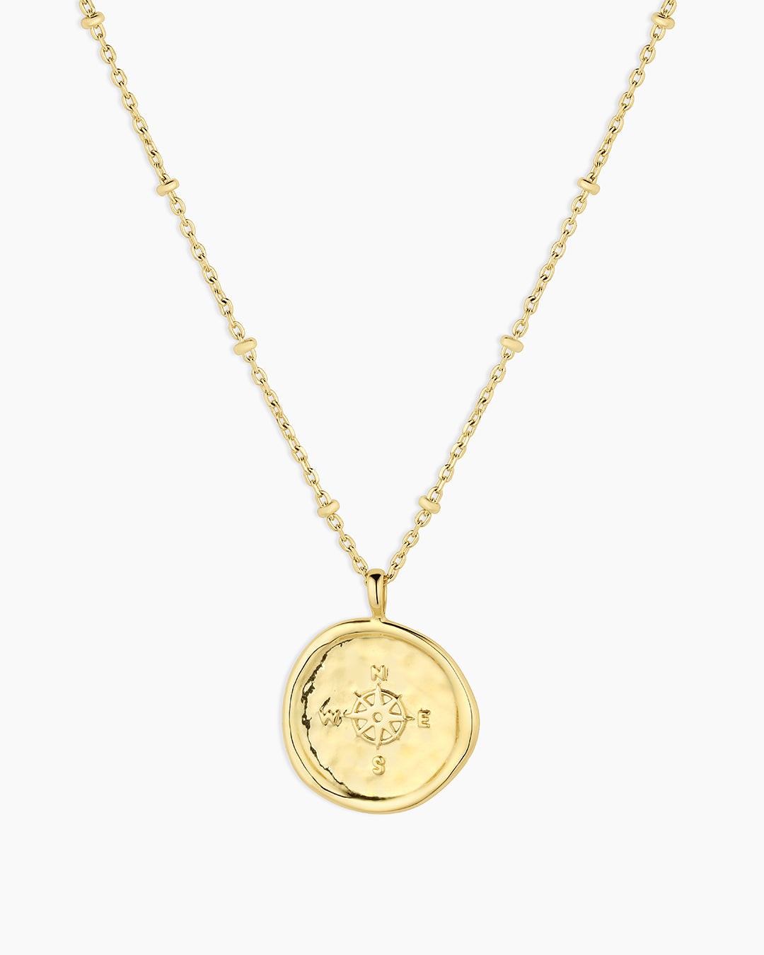 NWT ~ Gorjana Compass Coin Pendant Necklace 18k Gold Plated ~ Free Shipping